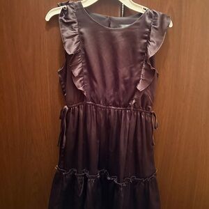 AQUA girls ruffle black dress size M 9-10